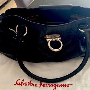 Salvatore Ferragamo black leather bag